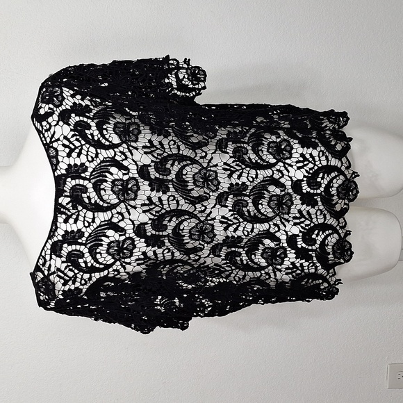 Torrid Black Witchy Whimsigoth Crochet See Through Boho Relaxed Fit Top Size 3X - Picture 6 of 14